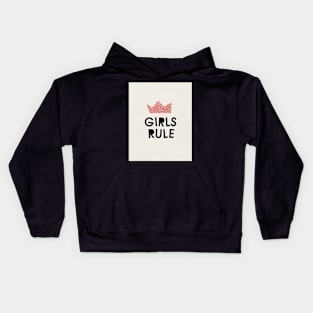 Girls rule, Abstract, Mid century modern kids wall art, Nursery room Kids Hoodie